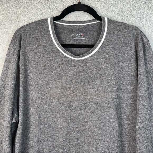 UNTUCKit Men Shirt Size XL Henley Pullover Y2K Preppy Casual Layering Office - Picture 6 of 8